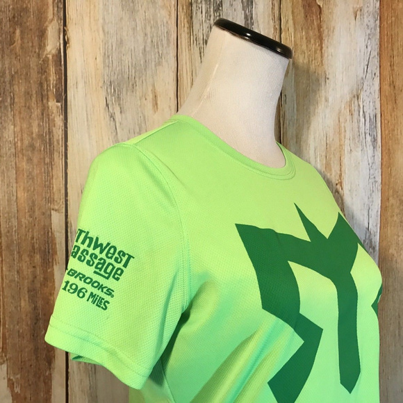Brooks Neon Green Ragnar Relay Series Shirt 2014 - Picture 2 of 4